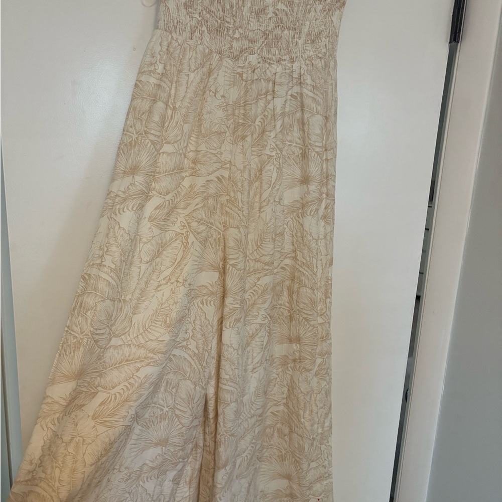 American Eagle Outfitters Cream Textured jumpsuit